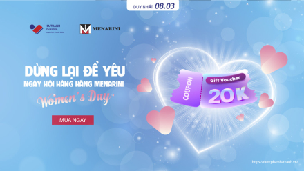 Ngày hội hàng hãng MENARINI - Mừng Quốc Tế Phụ Nữ: Săn Deal Voucher 20K!
